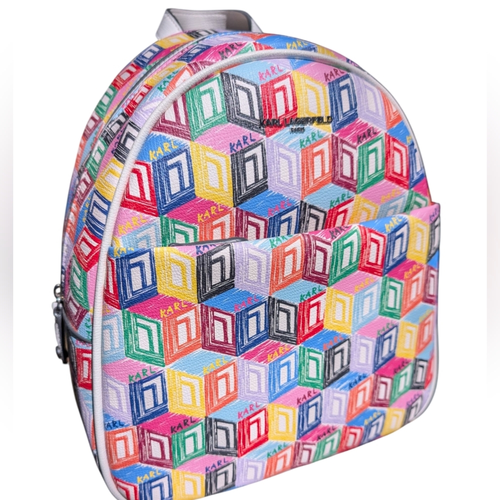 Karl Lagerfeld Multicolor Geometric Backpack